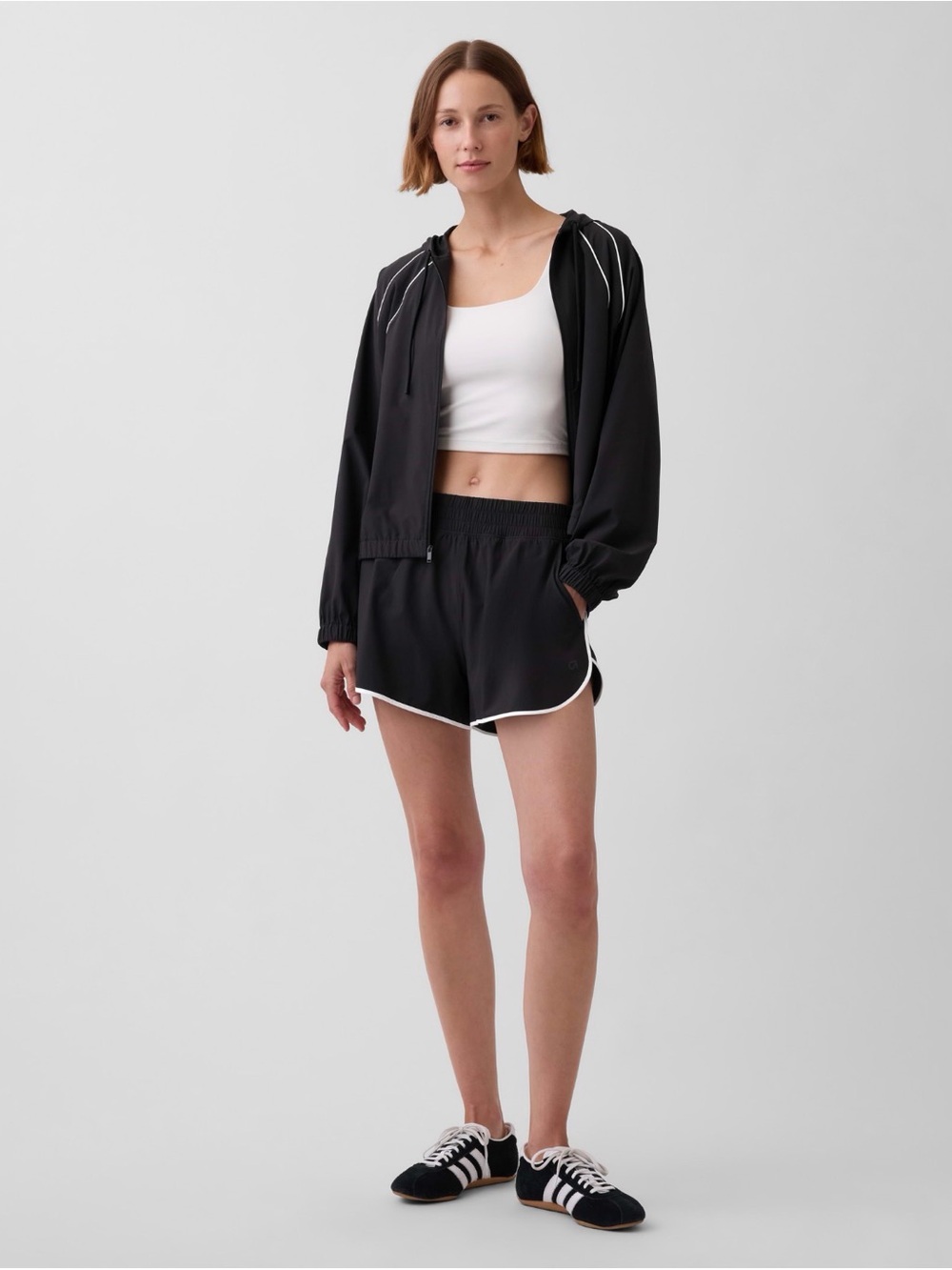 GAP Black Athletic Shorts with White Trim